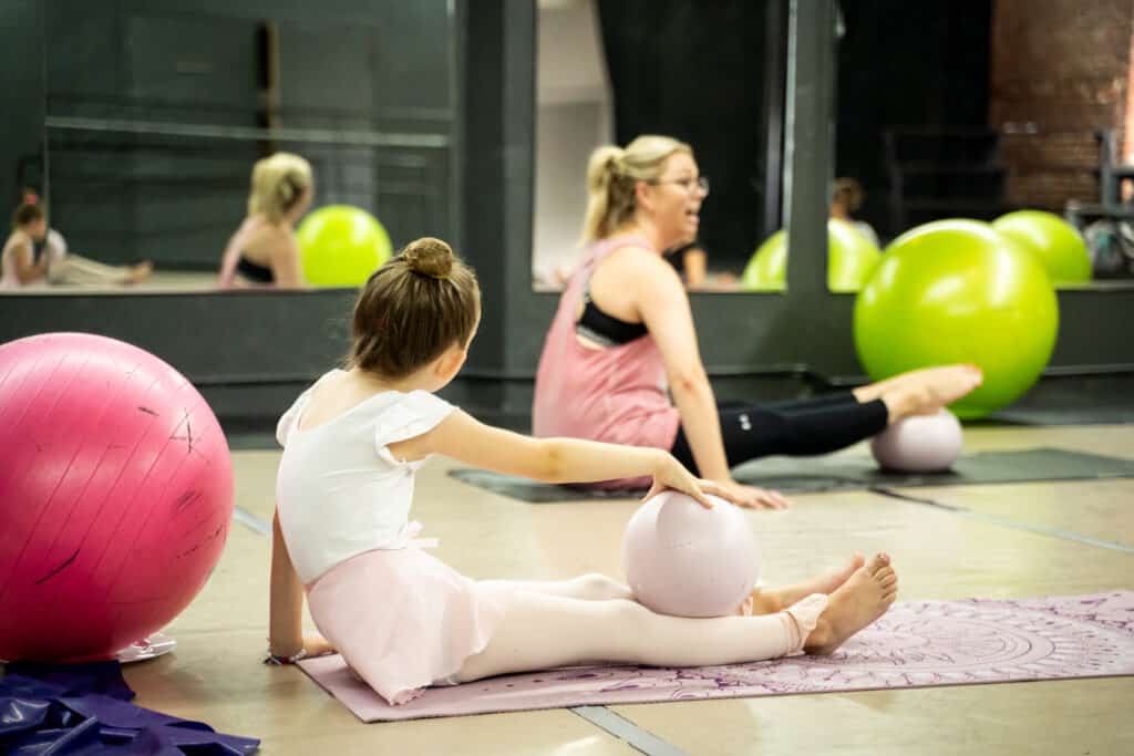 Young ballerinas during dance class at The Arts Center