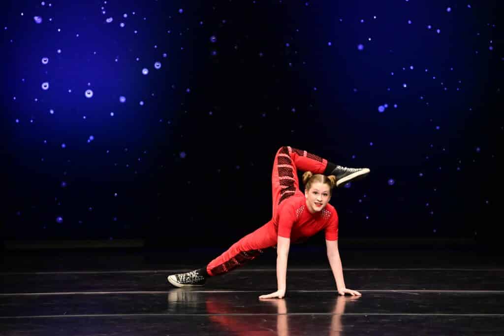 Girl dancing on stage